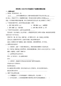 师专附小2025年六年级语文下册期末模拟试卷（五）(学生版)