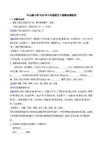 中山路小学2025年六年级语文下册期末模拟试卷（一）(教师版)
