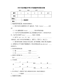 2025年永州重点中学小升初选拔考试语文试卷（一） 含解析