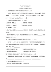 六年级下册语文小升初模拟真题卷（九） 部编版 含答案