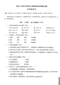 广东省深圳市龙岗区2024-2025学年第二学期五年级语文期末试卷（无答案）