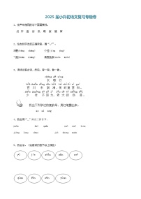 2025届六年级小升初语文专题复习-00拼音部份（6P）（练习附答案解析）