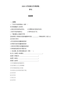 2025六年级小升初语文专项训练（基础知识二）-3.单句（26P 详细解析）