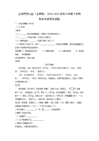 上海市宝山区(五四制)2024-2025学年六年级下学期期末考试语文试卷(解析版)