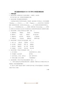 2024～2025学年浙江省温州市瑞安市小升初语文模拟试卷 有答案