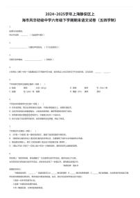 2024~2025学年上海静安区上海市风华初级中学六年级下学期期末语文试卷（五四学制）（有答案解析）