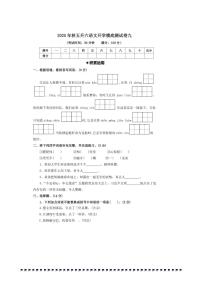 2025年统编版秋五升六语文开学摸底测试卷(九)(含答案)
