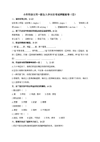 [小升初]2025年部编版语文初一新生入学分班考试押题密卷⑤（有答案）