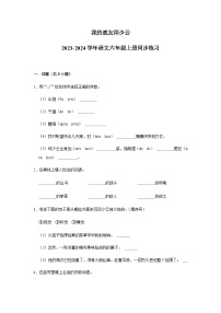 2023-2024学年语文六年级上册——《我的战友邱少云》同步练习（含答案）