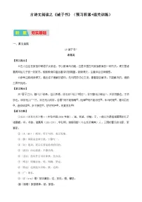 小升初衔接语文通关练习——古诗文阅读之《诫子书》（含答案）