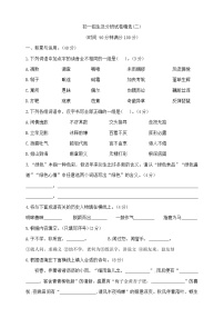 六年级下册语文初一招生及分班试卷精选(二) 部编版 含答案