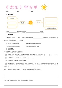 统编版（2024）五年级上册太阳学案及答案