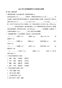 2025年江苏省淮安市小升初语文试卷