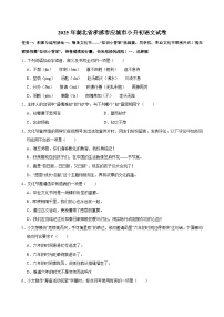 2025年湖北省孝感市应城市小升初语文试卷