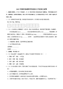 2025年陕西省咸阳市旬邑县小升初语文试卷