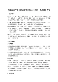 小学语文统编版（2024）六年级上册只有一个地球教案