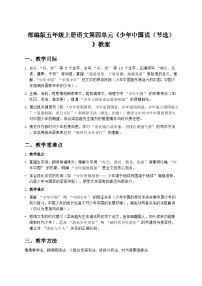 语文五年级上册少年中国说教案及反思