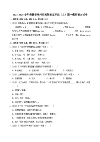 2024-2025学年安徽省亳州市涡阳县五年级（上）期中模拟语文试卷