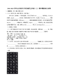 2024-2025学年山东省济宁市任城区五年级（上）期中模拟语文试卷