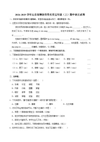 2024-2025学年山东省潍坊市寿光市五年级（上）期中语文试卷