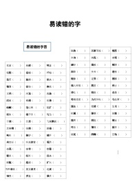2025-2026小升初语文专题（一）易读错的字音学案