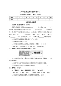 期中测评卷（三）—2025-2026学年六年级语文上册（统编版）(含答案)