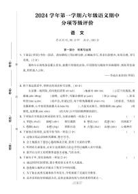 2024-2025学年浙江杭州 统编版六年级语文上册期中试卷（含答案）