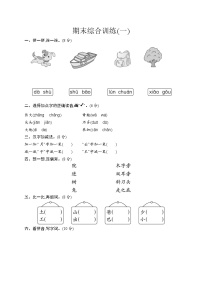 2025-2026学年部编版一年级语文上册 期末综合训练1（含答案）