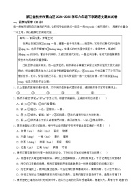浙江省杭州市萧山区2024-2025学年六年级下学期语文期末试卷（含解析）
