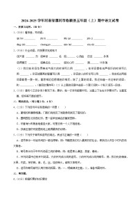 2024-2025学年河南省漯河市临颍县五年级（上）期中语文试卷