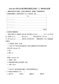 2024-2025学年山东省日照市东港区五年级（上）期中语文试卷