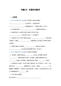 习题含答案 专题09：名篇名句默写-2023年小升初语文高频考点100题（部编版）
