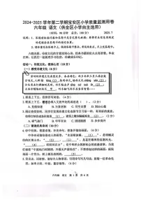 广东省深圳市宝安区2024-2025学年第二学期六年级语文期末试卷（含答案）