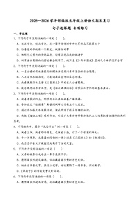 2025--2026学年部编版五年级上册语文句子选择题 专项练习（含答案解析）