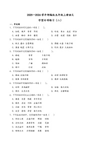 2025--2026学年部编版五年级上册语文期末复习字型专项练习（二）（含答案解析）