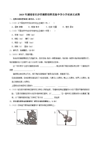 2025年湖南省长沙市湘郡培粹实验中学小升初语文试卷