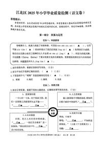 浙江省宁波市江北区2024-2025学年六年级下学期语文期末试卷及答案