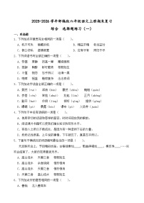 （期末考点）2025-2026学年部编版六年级语文上册期末复习综合  选择题练习（一）（含答案解析）