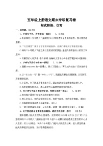 三、句式转换、仿写——2025-2026学年五年级上册语文期末专项复习卷（统编版）（含答案）