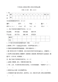 小学语文统编版（2024）六年级上册语文园地精品随堂练习题