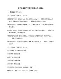 小学 语文  统编版 六年级下册 第六单元 测试及全面解析