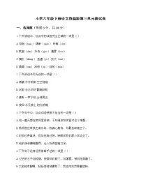 小学 语文 统编版 六年级下册 第三单元 测试卷及答案