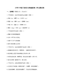 小学 语文  统编版 六年级下册 第三单元 测试卷及解析