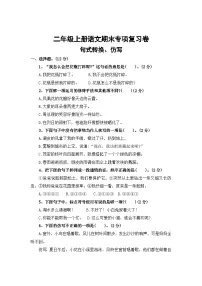 三、句式转换、仿写——2025-2026学年二年级上册语文期末专项复习卷（统编版）（含答案）