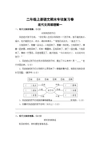 十、现代文阅读理解一——2025-2026学年二年级上册语文期末专项复习卷（统编版）（含答案）
