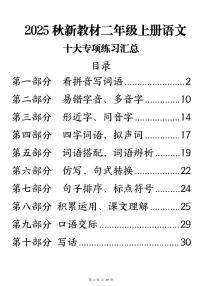 【25秋新二上语文期末十大专项练习汇总