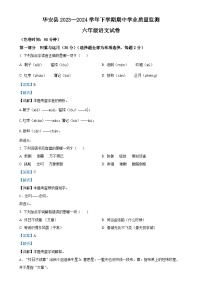 福建省漳州市华安县统编版六年级下册期中考试语文试卷（解析版）-A4