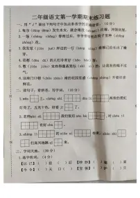 河北省廊坊市霸州市2025-2026学年二年级上学期1月期末语文试题