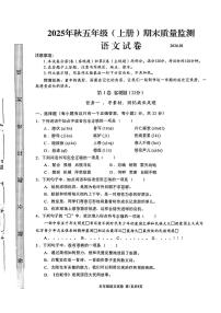 四川省眉山市仁寿县2025-2026学年五年级上学期1月期末语文试题