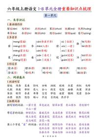 统编版六年级上册语文期末知识点总结（全册高频考点汇总）
